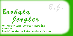 borbala jergler business card